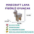 Minecraft Lama Figür - Minecraft Temalı 3D Mini Oyuncak