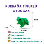 Kurbağa Figür - 3D Yeşil Doğa Oyuncağı