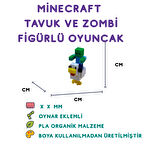 Minecraft Tavuk Zombi - Minecraft Temalı 3D Figür