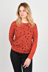 Sistas Kadın Uzun Kollu Puanlı Bisiklet Yaka Bluz 24583 Kiremit