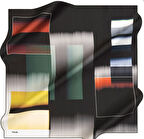 Aker Sura Saf İpek Eşarp 8187701 - 311 Siyah Geometrik Karışık Desen