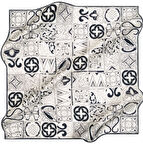 Aker Sura Saf İpek Eşarp 8175701 - 321 Beyaz Batik Desen