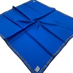 Levidor Saks Mavi Düz Renk Tivil İpek Eşarp 21078