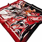 Levidor Kırmızı Desenli Tivil İpek Eşarp 21337