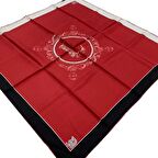 Levidor Bordo Desenli Tivil İpek Eşarp 22488-03