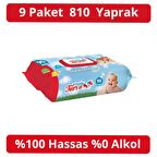 Baby Turco Islak Havlu 90'lı Kapaklı 9 Adet 810 Yaprak