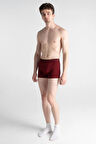 Erkek Bordo 6'lı Pamuklu Esnek Boxer