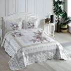 Örtüm Asya Lila Çift Kişilik Kapitone Yatak Örtüsü