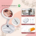 Çift Taraflı Katlanabilir Ledli Makyaj Aynası