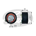 Renault T43064 Eksantrık Gergi Rulmanı Megane I II III Clio II III Kango Logan Duster Logan 1.4 1.6 16v (k4m - Gates T43236