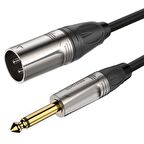 Roxtone XLR Erkek-6.3mm Mono Jaklı Kablo 3mt RX-K13103