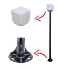 electroon 2.5Metre Metal Kamera Direk +Küp Antrasit Fırın Boyalı