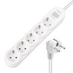 Vea VA-21569 5'li Anahtarlı 1.5 Metre Akım Korumalı Priz Beyaz
