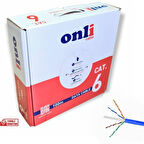Onli 23AWG UTP CAT6 Network Kablosu Mavi 100Mt Yerli Üretim