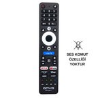 Onvo Google TV Orjinal Logolu Kumanda Live TV Tuşlu - Ses Komutsuz