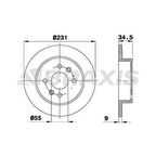 Mazda Arka Fren Disk Aynası Mazda 323 Mx5 1.3 1.6i - Braxıs Ae0548