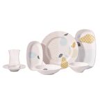 Korkmaz Natura Collection A8718 26 Parça 6 Kişilik Kahvaltı Takımı Çok Renkli