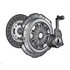 Renault 3'lü Debriyaj Takımı (baskı+dısk+hıdrolık Rulman) Renault Laguna II 2.0 16v Jr5 - Valeo 834457