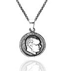925 Ayar Gümüş K.Atatürk Siluetli Kolye