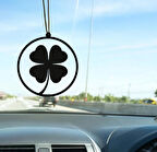 Dört Yapraklı Yonca Metal Dikiz Ayna Süsü - Araba Aksesuarı