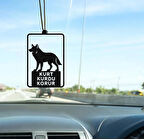 Kurt Metal Araba Dikiz Ayna Süsü | "Kurt Kurdu Korur" Araba Aksesuar