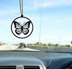 Kelebek Figürlü Metal Araba Dikiz Ayna Süsü | Oto Aksesuar