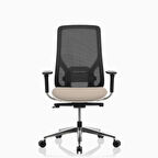 Bürosit Eman Alüminyum File Arkalık Beyaz Gövde Çalışma Koltuğu (Kumaş)