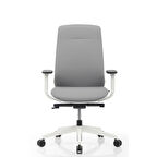 Bürosit Eman  Plastik Döşemeli Beyaz Gövde Çalışma Koltuğu (Kumaş)