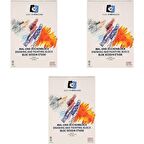 Spiralli Resim Defteri 15 Yaprak 165 gr 35 x 50 cm 3'lü