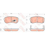 Kia Arka Fren Balatası Hyundaı İ10 08>13 / Kia Picanto 1.0 1.1 05-11 - Trw Gdb3370