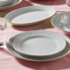 Güral Porselen Bahar Dalı 6 Parça  20 cm Pasta Tabağı Gold