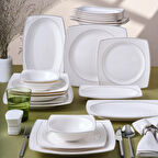 Güral Porselen Caroline 30 Parça 6 Kişilik Yemek Takımı 6366