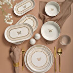 Güral Porselen Bilbao-6569 Somon 30 Parça 6 Kişilik Porselen Yemek Takımı