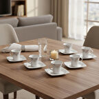 Güral Porselen Caroline 12 Parça Kahve Fincan Takımı 66001