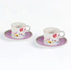 Güral Porselen Mental 4 Parça Kahve Fincan Takımı 7091