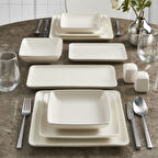 Güral Porselen Kansas 61 Parça 12 Kişilik Yemek Takımı Gümüş File 30