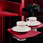 Güral Porselen Mental  2 Kişilik Kahve Fincanı Takımı Yeşil (Türk Kahvesi Hediyeli)