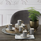 Güral Porselen Atina 12 Parça 6 Kişilik Bone Türk Kahvesi Fincan Takımı - 5554