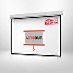 LiteOut LO180M 180x180 cm Motorlu Beyaz Standart Projeksiyon Perdesi (Kumanda Dahil)
