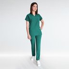 Unisex Ameliyat Yeşili Esnek Likralı Doktor Hemşire  Üniforma Takım 