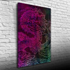 Ejderha Çizimi Mor Tonlarda Kanvas Tablo 50 x 70