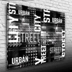 City Street Siyah Beyaz Poster Kanvas Tablo 50 x 70