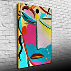 Soyut Kadın Portresi , Pastel Renklerde Kanvas Tablo 50 x 70