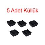 5 Adet Küllük Izgara Küllük Siyah Melamin Kül Tablası