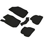 Volkswagen Polo Ferrous 4D Havuzlu Kauçuk Paspas 2010 2017 Siyah