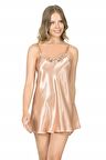 Aria's Closet Gold Kısa Saten Gecelik