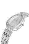 Yılan Desen Lüx Taşlı Kadın Kol Saati Gümüş Renk PL-1520B2x