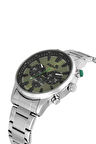 Klasik Metal Erkek Kol Saati Gümüş Yeşil Renk PL-0975E3x