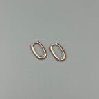 Choice Gümüş Oval Sallantılı Küpe Rose