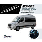 Mercedes Sprinter W907 Krom Cam Çıtası 4 Parça 2018 Ve Üzeri Paslanmaz Çelik